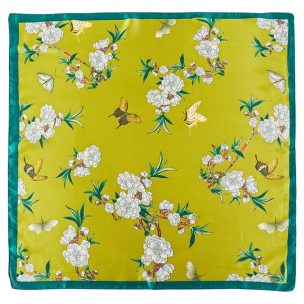 BUTTERFLY FLOWER PATTERN BANDANA NECK SCARF