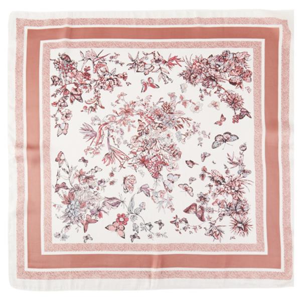 FLORAL PATTERN BANDANA NECK SCARF