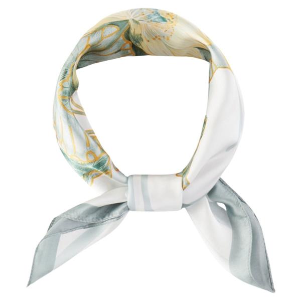 FLORAL PATTERN BANDANA NECK SCARF
