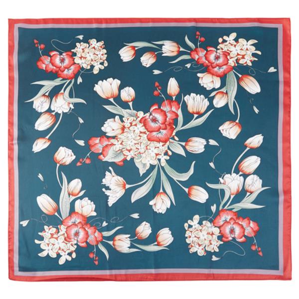FLORAL PATTERN BANDANA NECK SCARF