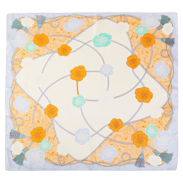 FLORAL PATTERN BANDANA SILKY NECK SCARF
