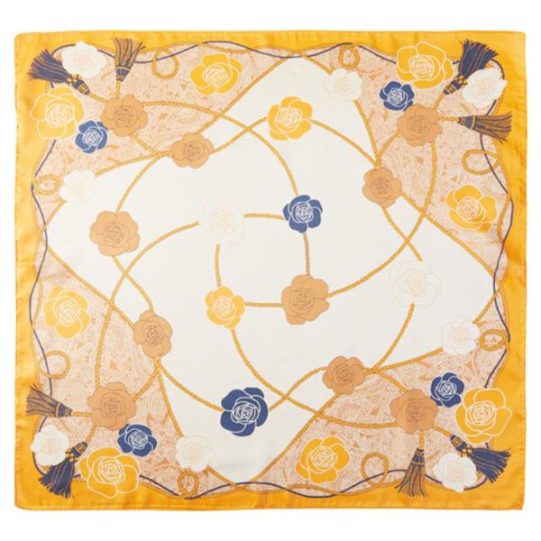 FLORAL PATTERN BANDANA SILKY NECK SCARF