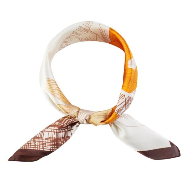 FLORAL PATTERN BANDANA SILKY NECK SCARF