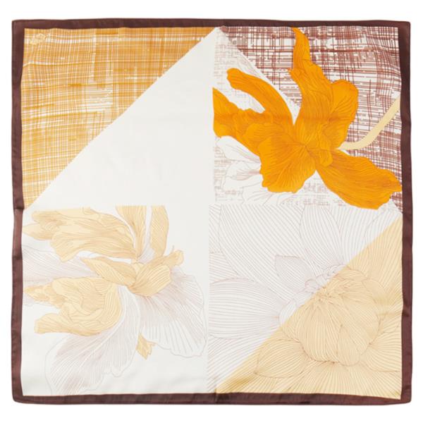 FLORAL PATTERN BANDANA SILKY NECK SCARF