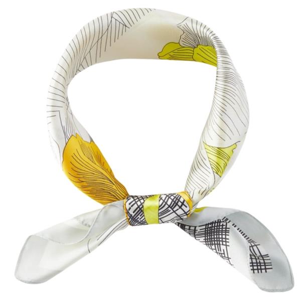 FLORAL PATTERN BANDANA SILKY NECK SCARF