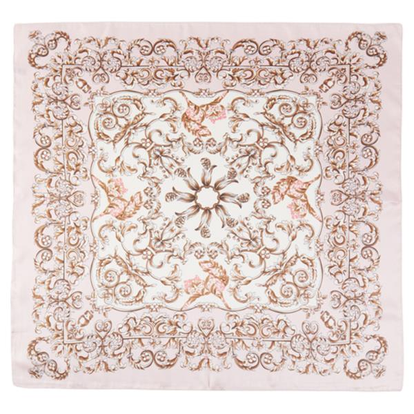FLORAL PATTERN BANDANA SQUARE SILKY NECK SCARF