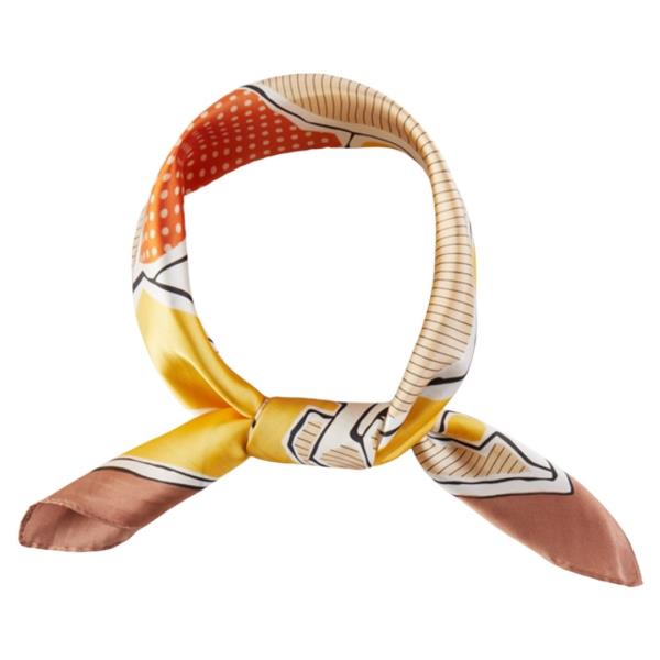 HORSE LEOPARD PATTERN BANDANA SQUARE SILKY NECK SCARF