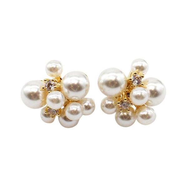 PEARL CLUSTER POST EARRING