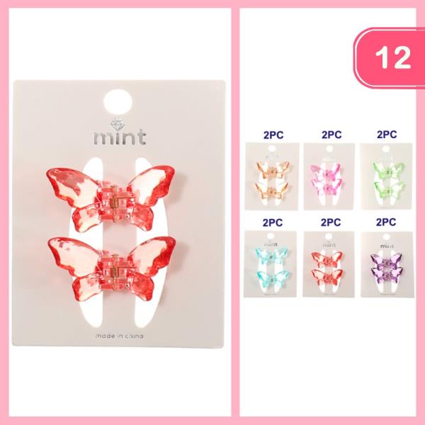 BUTTERFLY HAIR CLAW CLIP (12 UNITS)