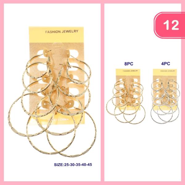 HOOP EARRINGS (12 UNITS)