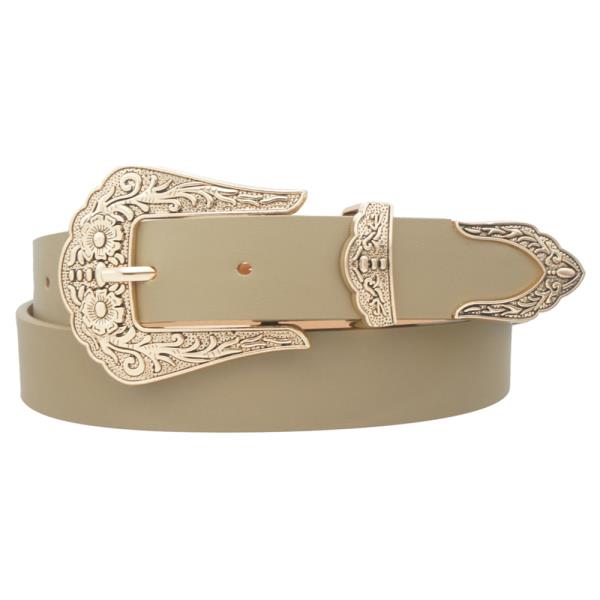 SCALLOPED FLORA WESTERN BUCKLE BELT