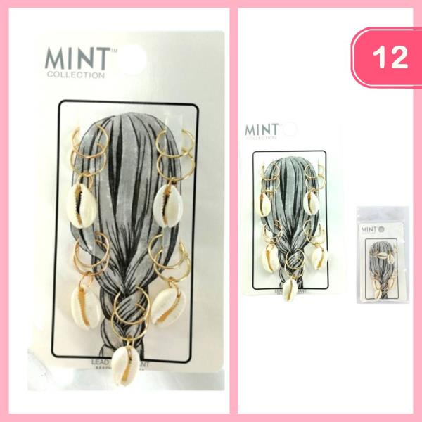 SHELL HAIR RING (12 UNITS)