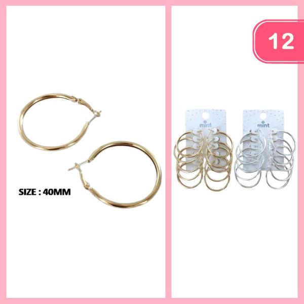 PAIR HOOP EARRING (12 UNITS)