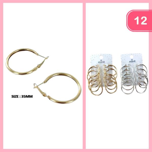 PAIR HOOP EARRING (12 UNITS)