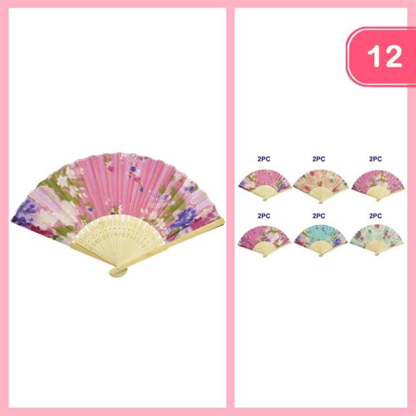 FLOWER HAND FAN (12 UNITS)