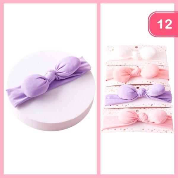 PUFFY BOW HEADBAND (12 UNITS)
