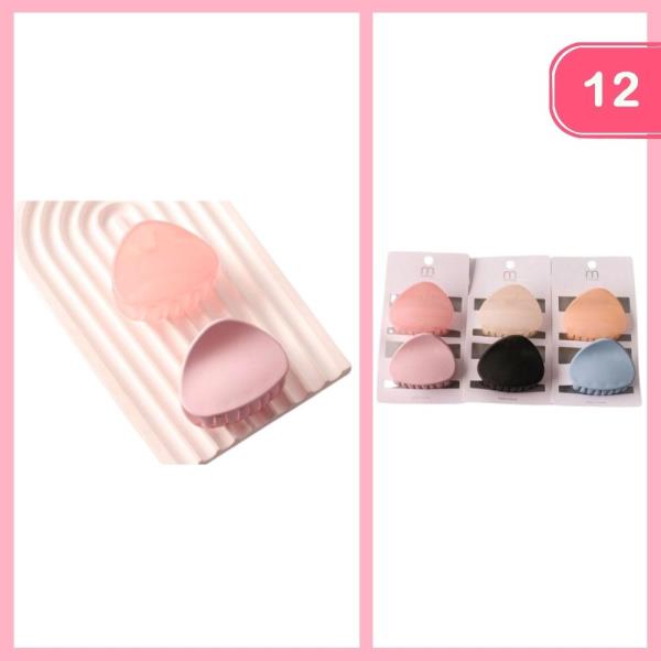 MIX ROUNDED TRIANGLE CLAW CLIP (12 UNITS)