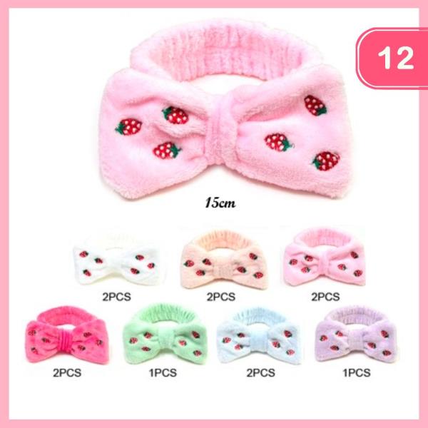 STRAWBERRY SPA HEADBAND (12 UNITS)