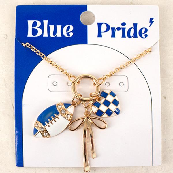 FOOTBALL GAME DAY MULTI CHARM NECKLACE