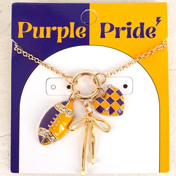 FOOTBALL GAME DAY MULTI CHARM NECKLACE