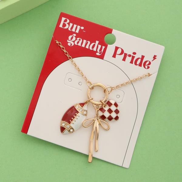 FOOTBALL GAME DAY MULTI CHARM NECKLACE