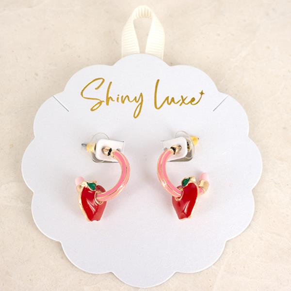 TEACHER APPLE C SMALL HOOP EARRING