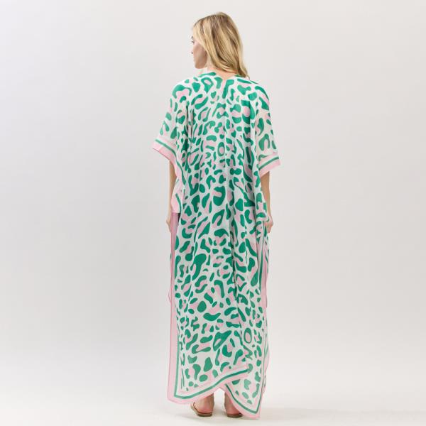 LEOPARD PRINT OPEN FRONT LONG KIMONO