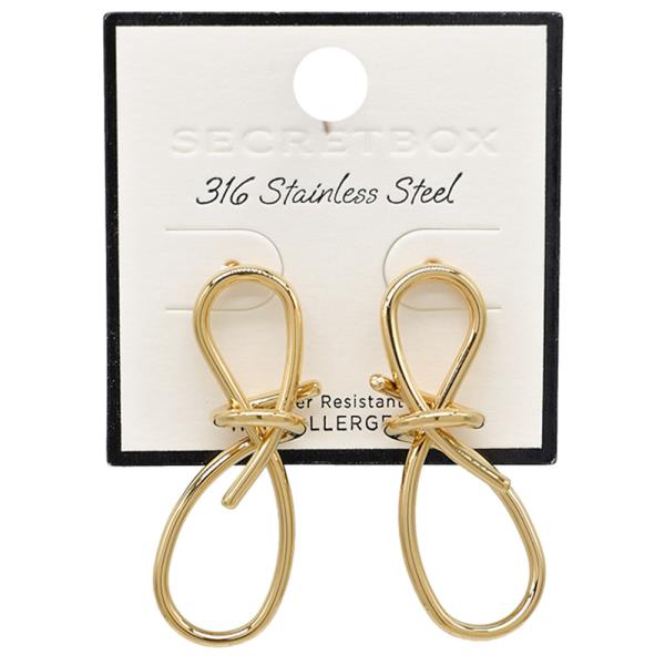SECRET BOX 316 STAINLESS KNOT POST EARRING