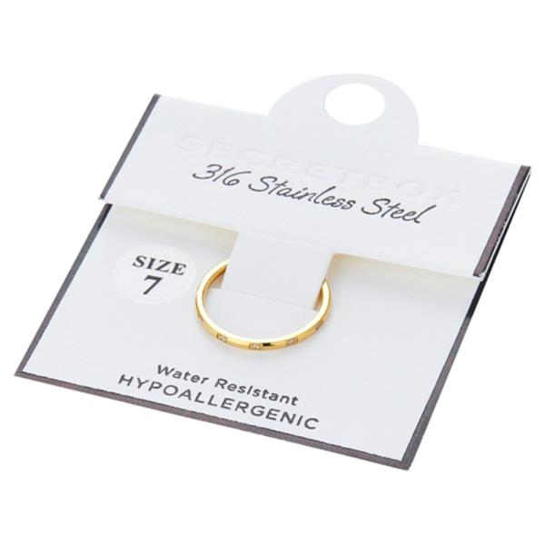 SECRET BOX 316 STAINLESS STONE RING