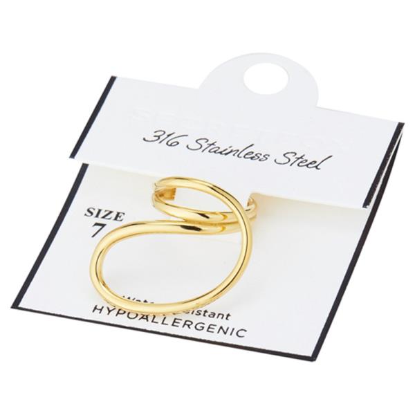 SECRET BOX 316 STAINLESS SWRIL RING
