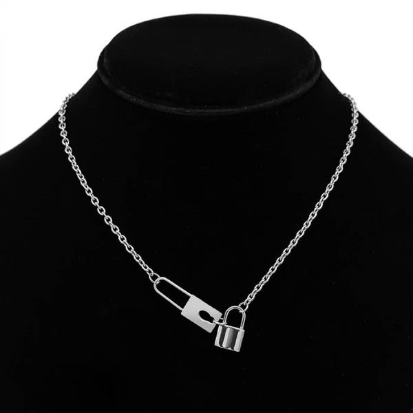 SECRET BOX LOCK PENDANT NECKLACE