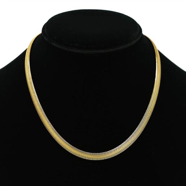 SECRET BOX METAL HERRINGBONE CHAIN NECKLACE