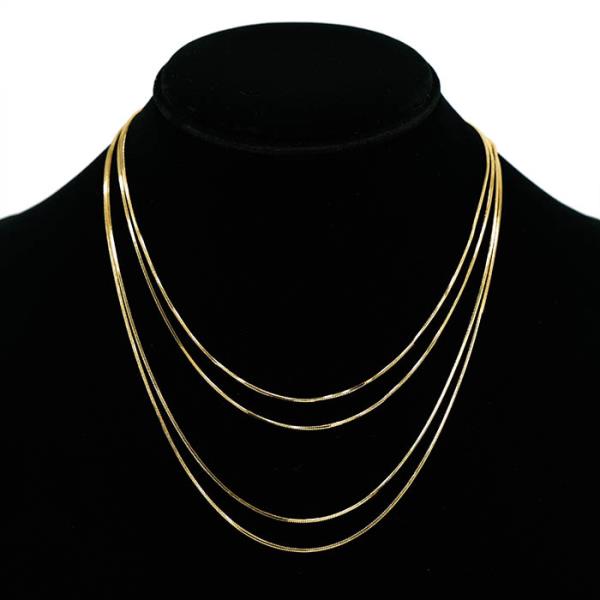 SECRET BOX 4 LAYERED METAL CHAIN NECKLACE
