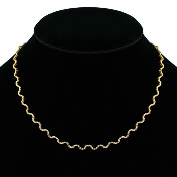 SECRET BOX METAL WAVY CHAIN NECKLACE