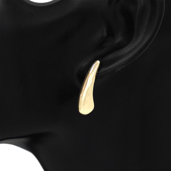 TEXTURED METAL TEARDROP POST EARRING
