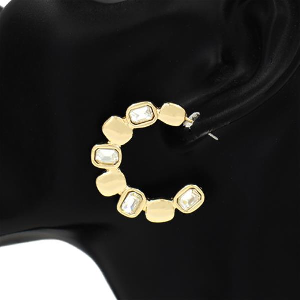 PEARL METAL C HOOP EARRING