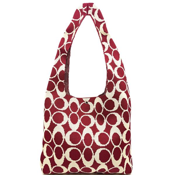 WOVEN STRUCTURE PATTERNED TOTE BAG