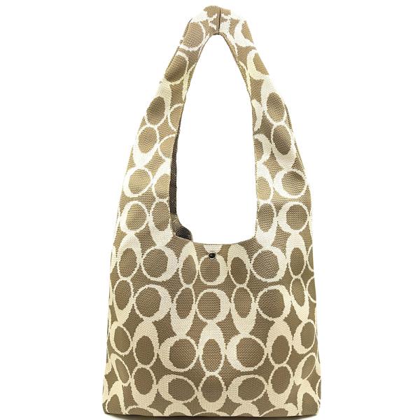 WOVEN STRUCTURE PATTERNED TOTE BAG
