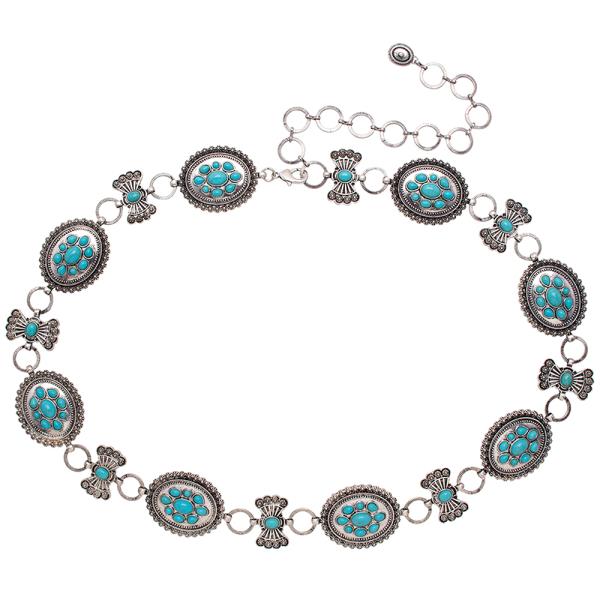 WESTERN STYLE TQ STONE CHAIN BELT