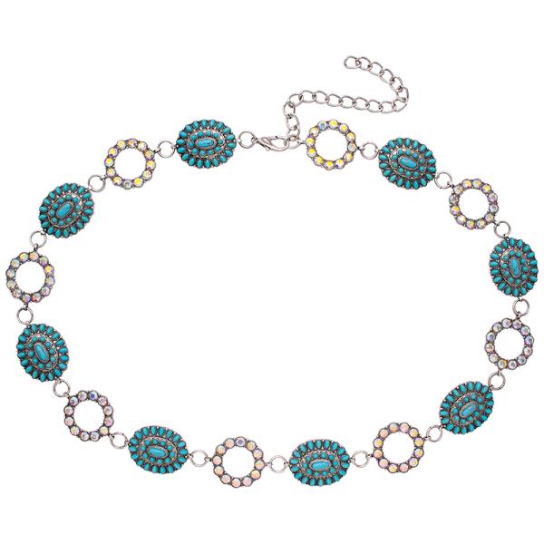 WESTERN STYLE TQ STONE CHAIN BELT