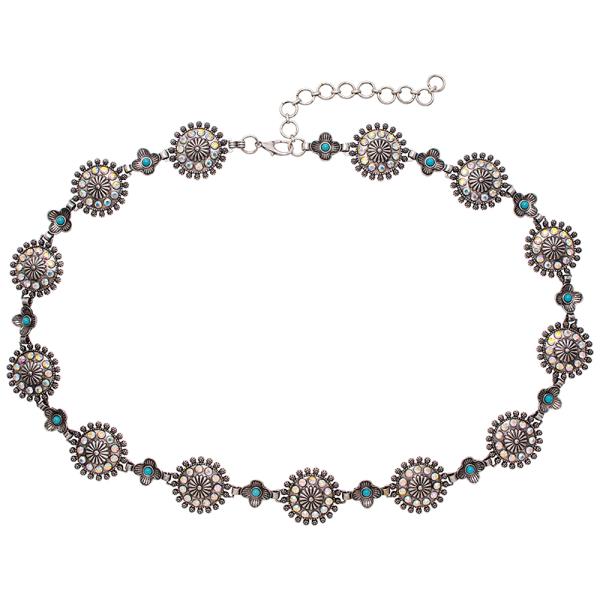 WESTERN STYLE RHINESTONE CHAIN BELT