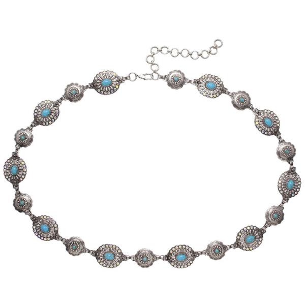 WESTERN STYLE TQ STONE CHAIN BELT