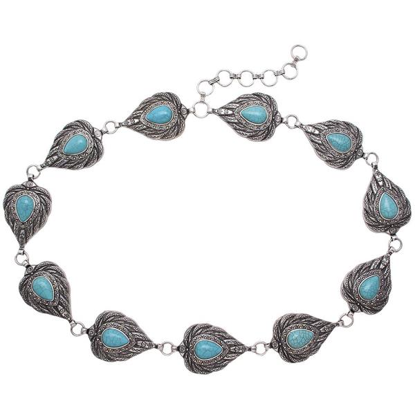 WESTERN STYLE TQ STONE CHAIN BELT