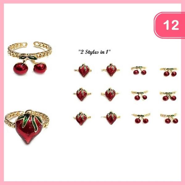 CHERRY STRAWBERRY RING (12 UNITS)