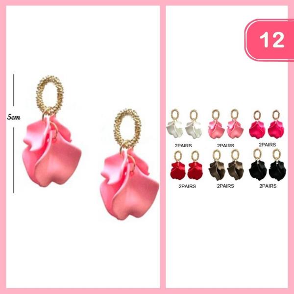 PETALS DANGLE EARRINGS (12 UNITS)