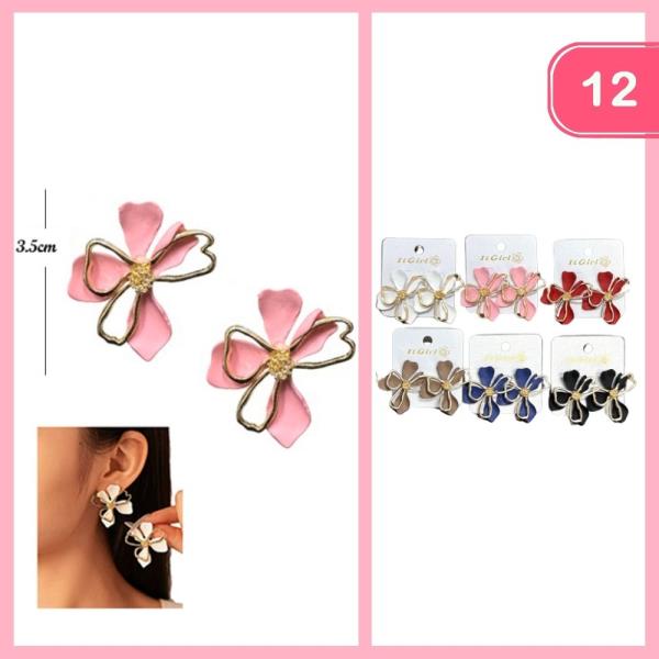 FLOWER EARRINGS (12 UNITS)