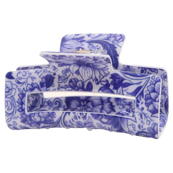 CERAMIC PATTERN HAIR CLAW JAW CLIP