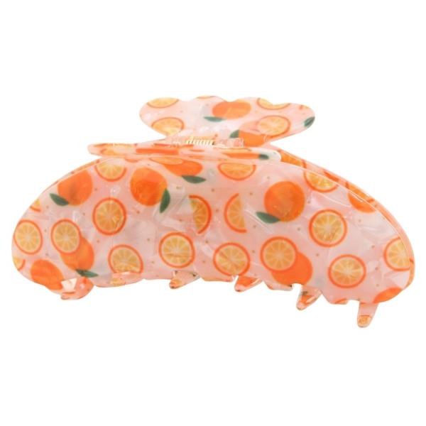 ORANGE HAIR CLAW JAW CLIP