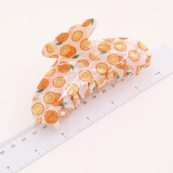 ORANGE HAIR CLAW JAW CLIP