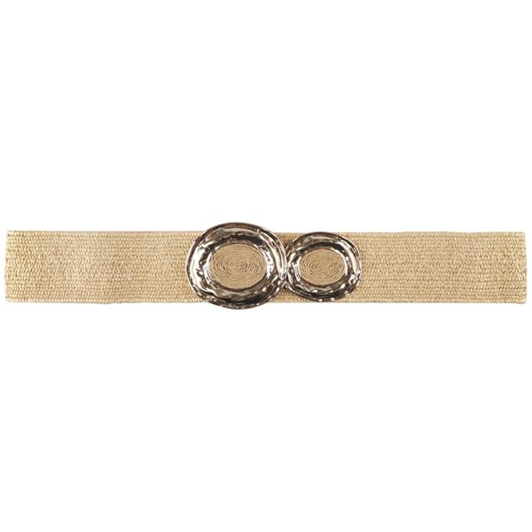 DOUBLE ROUND METAL PLUS SIZE BELT